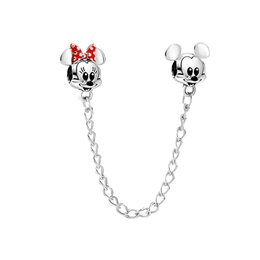 Charm Cadena de Seguridad Mickey & Minnie