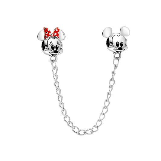 Charm Cadena de Seguridad Mickey & Minnie