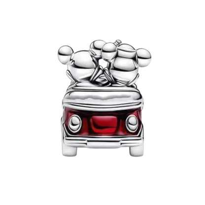 Charm Mickey Minnie en Carro rojo de Disney