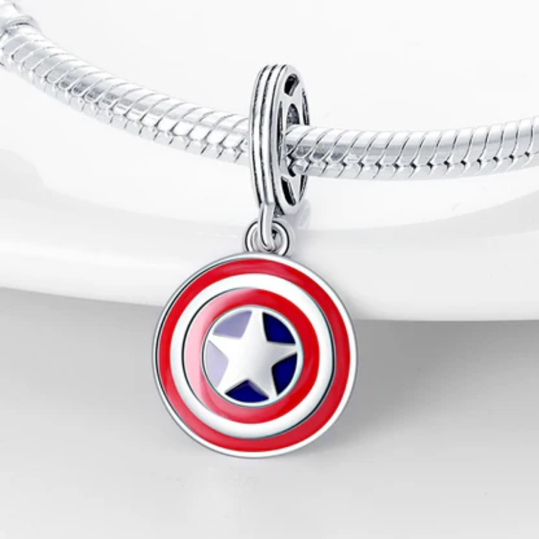 Charm Colgante Escudo de Capitan America