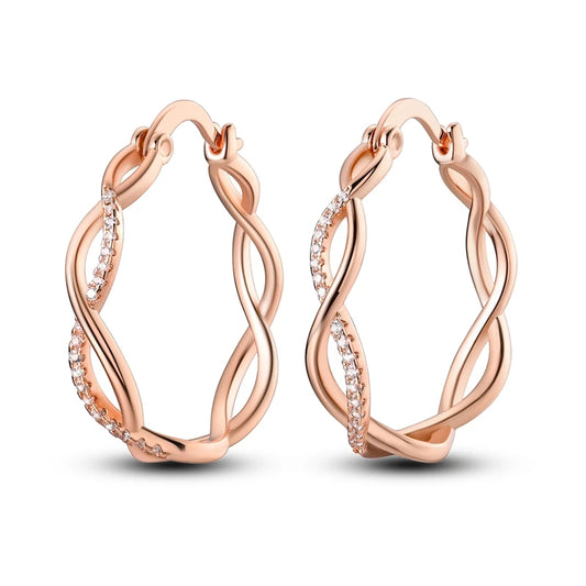 Aretes Aro Ondulado Encanto Rosé