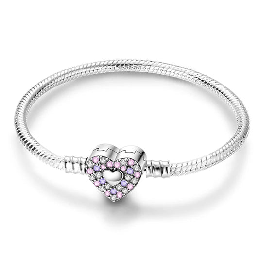 Brazalete Corazón Brillante Doble