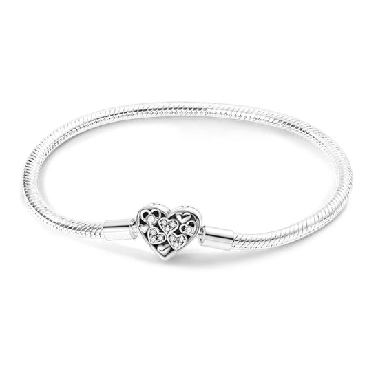 Brazalete Corazón Filigrana Brillante