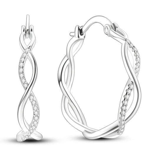 Aretes Aro Entrelazado Elegancia Infinita